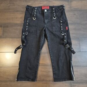 Tripp NYC Goth Punk Strapped capri Pants Size 3